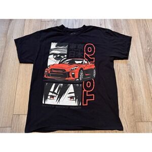 Popular Poison Mens Tokyo‎ Anime Car Graphic T-Shirt Black L Never Broke Again